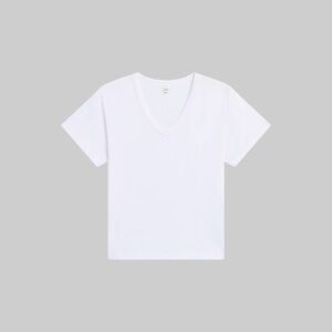 Leset Margo White V-Neck Tee